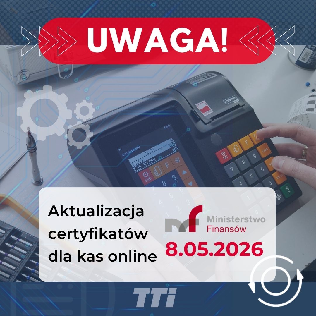 Aktualizacja certyfikatów dla kas online